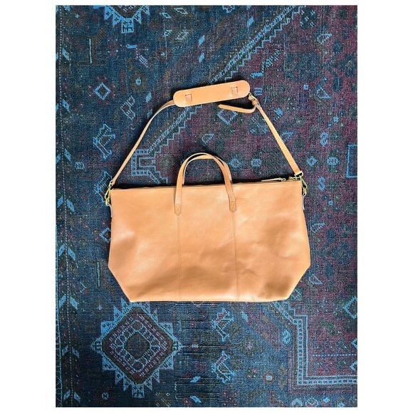 Madewell "The Transport Weekender" Travel Bag | English Saddle Brown Leather - Picture 8 of 13